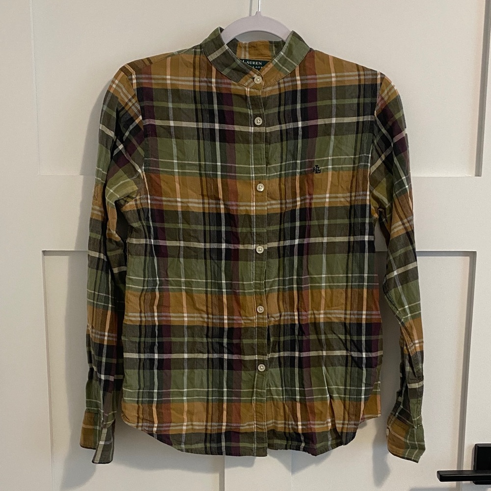 Polo Ralph Lauren Woman’s Multicolor Plaid Shirt - Green, Yellow, Purple